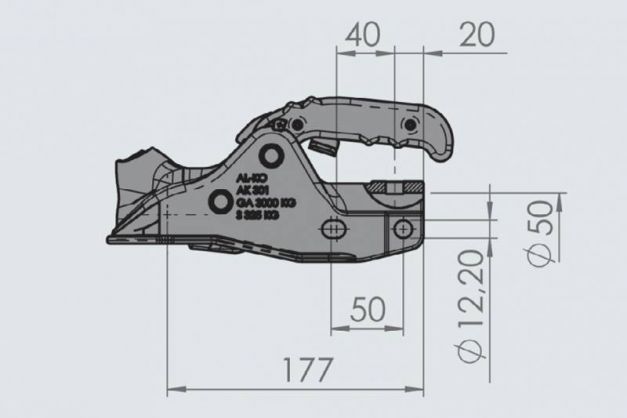 Зчіпний пристрій AL-KO AK 301 PROFI V 1221746 1221746 фото